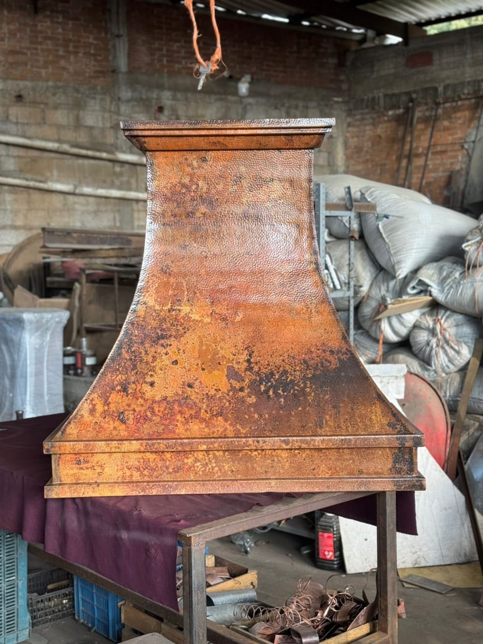 CAMPANA EXTRACTORA ELABORADA EN COBRE